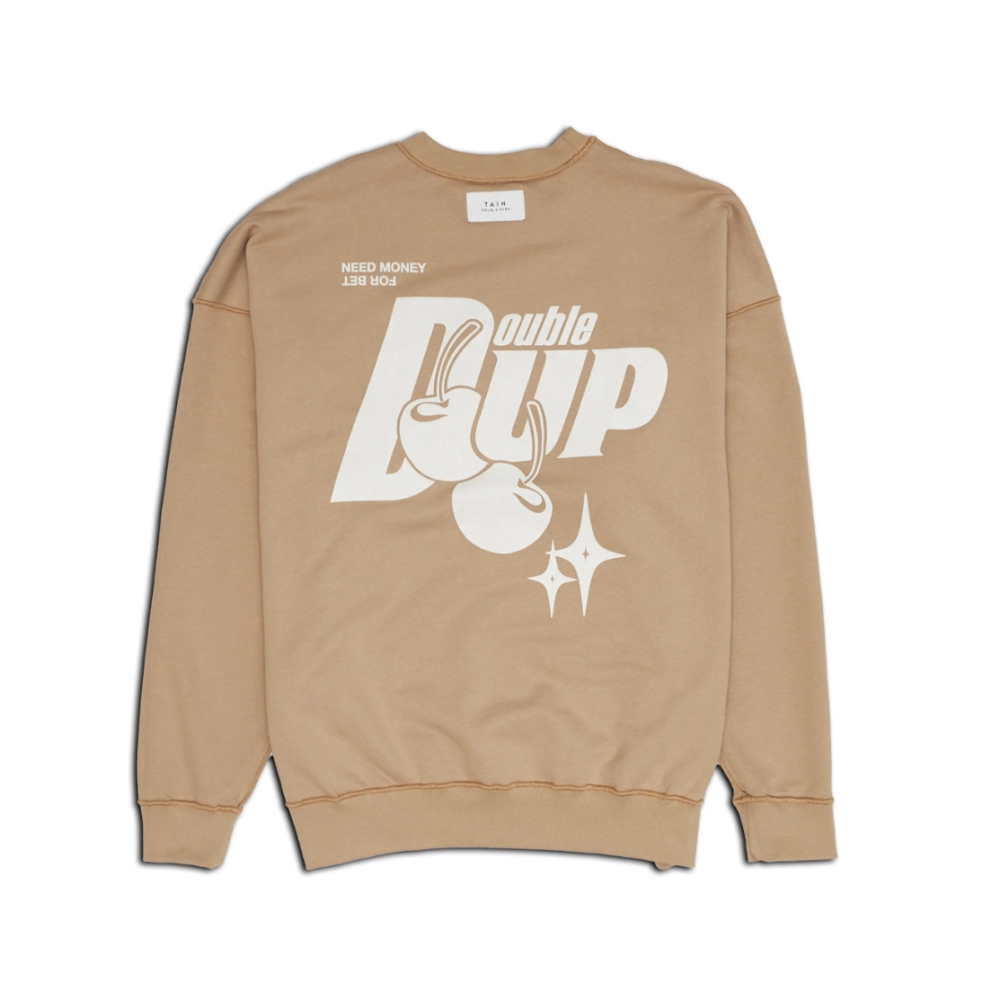 TAIN DOUBLE PUSH DOUBLE UP CREW NECK